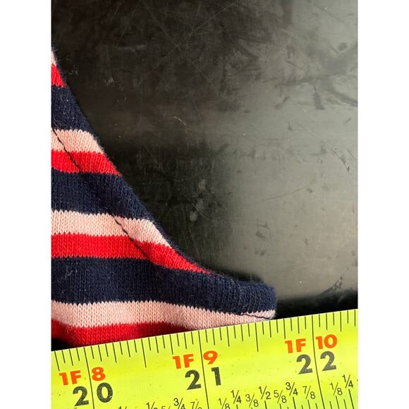 Popsugar Romper Womens XL Shorts Striped Red White & Blue Drawstring Sleeveless - Picture 5 of 7